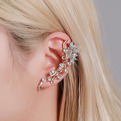 Women's Crystal Earrings Ear Clips Single Earring 3D Precious Fashion Earrings Jewelry Gold For Party Evening Gift Date Street 1pc
Women's Crystal Earrings Ear Clips Single Earring 3D Precious Fashion Earrings Jewelry Gold For Party Evening Gift Date Street 1pc