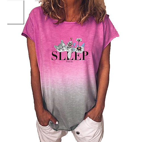 Women's Floral Color Gradient Sun Flower T-shirt Daily Blue / Purple / Yellow / Fuchsia / Green / Light Green
Women's Floral Color Gradient Sun Flower T-shirt Daily Blue / Purple / Yellow / Fuchsia / Green / Light Green