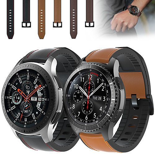 Leather Silicone Watch Band Wrist Strap For Samsung Galaxy Watch 46mm / Gear S3 Classic / S3 Frontier Replaceable Bracelet Wristband
Leather Silicone Watch Band Wrist Strap For Samsung Galaxy Watch 46mm / Gear S3 Classic / S3 Frontier Replaceable Bracelet Wristband