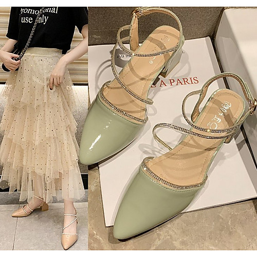 Women's Heels Summer Chunky Heel Pointed Toe Daily PU Black / Light Green / Pink
Women's Heels Summer Chunky Heel Pointed Toe Daily PU Black / Light Green / Pink