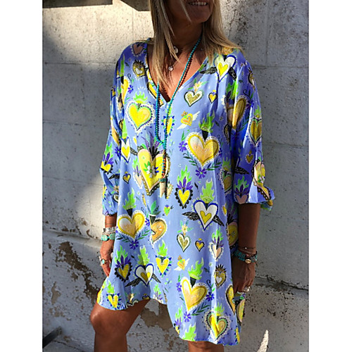 Women's A Line Dress - Half Sleeve Geometric Summer Casual 2020 Blue Yellow Blushing Pink Green S M L XL XXL XXXL
Women's A Line Dress - Half Sleeve Geometric Summer Casual 2020 Blue Yellow Blushing Pink Green S M L XL XXL XXXL