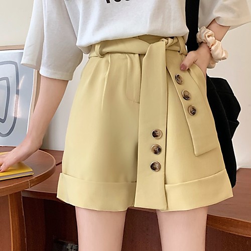 Women's Basic Loose Chinos Shorts Pants - Solid Colored Black Yellow S / M / L
Women's Basic Loose Chinos Shorts Pants - Solid Colored Black Yellow S / M / L