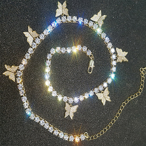 Women's Synthetic Diamond Necklace Tennis Chain Butterfly Statement Unique Design Trendy Fashion Copper Blushing Pink Gold Silver 60 cm Necklace Jewelry 1pc For Party Evening Masquerade Street
Women's Synthetic Diamond Necklace Tennis Chain Butterfly Statement Unique Design Trendy Fashion Copper Blushing Pink Gold Silver 60 cm Necklace Jewelry 1pc For Party Evening Masquerade Street