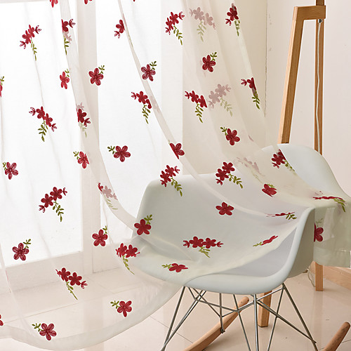 Two Panel Korean Pastoral Style Embroidered Yarn Curtain Semi-Transparent Living Room Bedroom Children's Room Yarn Curtain
Two Panel Korean Pastoral Style Embroidered Yarn Curtain Semi-Transparent Living Room Bedroom Children's Room Yarn Curtain