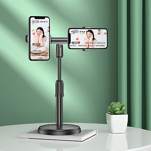 Universal Adjustable Cell Mobile Phone Holder Desk Stand Desktop Table Tablet Double Clips Clamps For Live Streaming
Universal Adjustable Cell Mobile Phone Holder Desk Stand Desktop Table Tablet Double Clips Clamps For Live Streaming