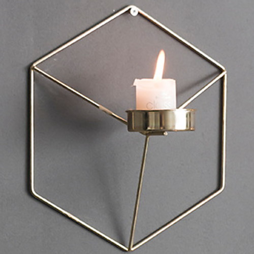 Nordic simple wrought iron geometric candle holder wall decoration decoration creative home 21x18x12.5cm
Nordic simple wrought iron geometric candle holder wall decoration decoration creative home 21x18x12.5cm