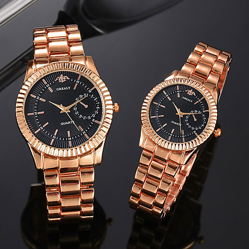 Unisex Steel Band Watches Casual Fashion Black Silver Gold Alloy Chinese Quartz Golden / Brown Black / Silver BlackGold New Design Casual Watch Cool 2 Piece Analog One Year Battery Life
Unisex Steel Band Watches Casual Fashion Black Silver Gold Alloy Chinese Quartz Golden / Brown Black / Silver BlackGold New Design Casual Watch Cool 2 Piece Analog One Year Battery Life
