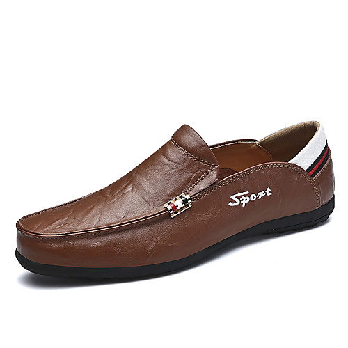 Men's Spring & Summer / Fall & Winter Daily Outdoor Loafers & Slip-Ons Walking Shoes Cowhide Breathable Wear Proof Light Brown / Dark Brown / Black
Men's Spring & Summer / Fall & Winter Daily Outdoor Loafers & Slip-Ons Walking Shoes Cowhide Breathable Wear Proof Light Brown / Dark Brown / Black