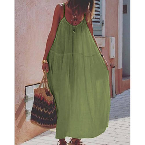 Women's Strap Dress Maxi long Dress Blue Yellow Blushing Pink Green White Sleeveless Solid Color Summer Round Neck Casual Loose 2021 S M L XL XXL 3XL
Women's Strap Dress Maxi long Dress Blue Yellow Blushing Pink Green White Sleeveless Solid Color Summer Round Neck Casual Loose 2021 S M L XL XXL 3XL