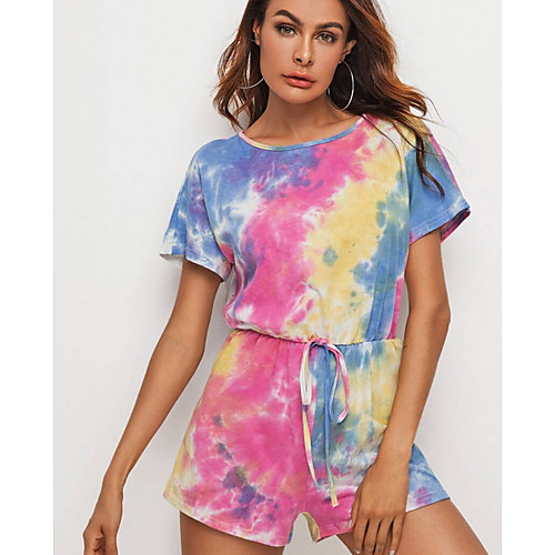 Women's Two Piece Blushing Pink Loose Romper Onesie, Color Block / Tie Dye XS S M
Women's Two Piece Blushing Pink Loose Romper Onesie, Color Block / Tie Dye XS S M
