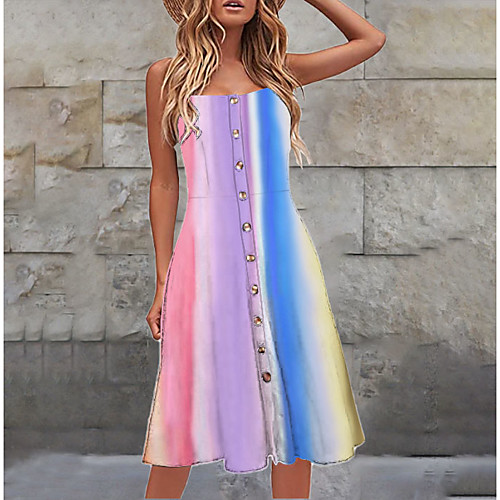 Women's A Line Dress - Sleeveless Rainbow Summer Elegant Daily 2020 Rainbow M L XL XXL XXXL
Women's A Line Dress - Sleeveless Rainbow Summer Elegant Daily 2020 Rainbow M L XL XXL XXXL