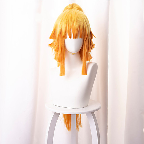 Demon Slayer: Kimetsu no Yaiba Agatsuma Zenitsu Cosplay Wigs Women's Asymmetrical With Ponytail 35 inch Heat Resistant Fiber Curly Orange Adults' Anime Wig
Demon Slayer: Kimetsu no Yaiba Agatsuma Zenitsu Cosplay Wigs Women's Asymmetrical With Ponytail 35 inch Heat Resistant Fiber Curly Orange Adults' Anime Wig
