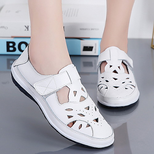 Women's Sandals Flat Sandals Leather Sandals Summer Stiletto Heel Round Toe Daily Leather Light Brown / White / Black
Women's Sandals Flat Sandals Leather Sandals Summer Stiletto Heel Round Toe Daily Leather Light Brown / White / Black