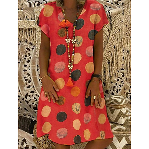 Women's Shift Dress - Short Sleeves Print Summer V Neck Casual Chinoiserie 2020 Blue Purple Red Yellow S M L XL XXL XXXL
Women's Shift Dress - Short Sleeves Print Summer V Neck Casual Chinoiserie 2020 Blue Purple Red Yellow S M L XL XXL XXXL