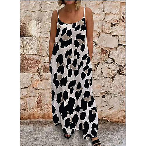 Women's Strap Dress Maxi long Dress - Sleeveless Leopard Summer Casual Sexy 2020 Black S M L XL
Women's Strap Dress Maxi long Dress - Sleeveless Leopard Summer Casual Sexy 2020 Black S M L XL