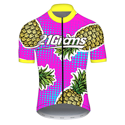 21Grams Men's Short Sleeve Cycling Jersey Summer Nylon Polyester PinkGreen Pineapple Fruit Bike Jersey Top Mountain Bike MTB Road Bike Cycling Ultraviolet Resistant Quick Dry Breathable Sports
21Grams Men's Short Sleeve Cycling Jersey Summer Nylon Polyester PinkGreen Pineapple Fruit Bike Jersey Top Mountain Bike MTB Road Bike Cycling Ultraviolet Resistant Quick Dry Breathable Sports