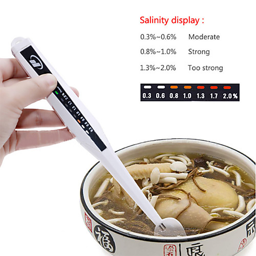 Digital Salinity Concentration Meter LED Light Display Food Soup Salinity Tester Seawater Salt Content Analyzer Spoon Hydrometer
Digital Salinity Concentration Meter LED Light Display Food Soup Salinity Tester Seawater Salt Content Analyzer Spoon Hydrometer