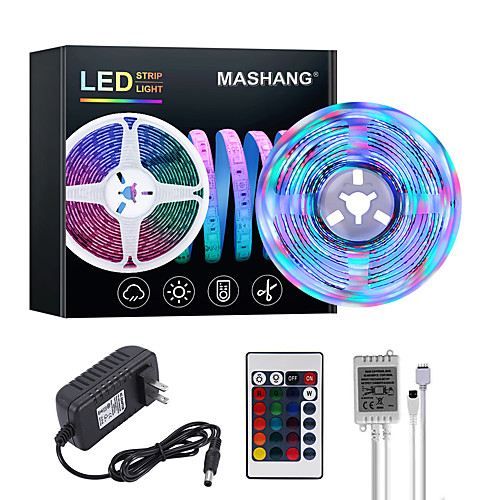 MASHANG Bright RGBW LED Strip Lights 5M RGBW Tiktok Lights 1170LEDs SMD 2835 with 24 Keys IR Remote Controller and 100-240V Adapter for Home Bedroom Kitchen TV Back Lights DIY Deco
MASHANG Bright RGBW LED Strip Lights 5M RGBW Tiktok Lights 1170LEDs SMD 2835 with 24 Keys IR Remote Controller and 100-240V Adapter for Home Bedroom Kitchen TV Back Lights DIY Deco