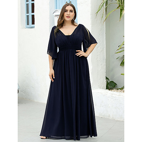 A-Line Mother of the Bride Dress Elegant Vintage V Neck Floor Length Chiffon Half Sleeve with Lace 2020
A-Line Mother of the Bride Dress Elegant Vintage V Neck Floor Length Chiffon Half Sleeve with Lace 2020