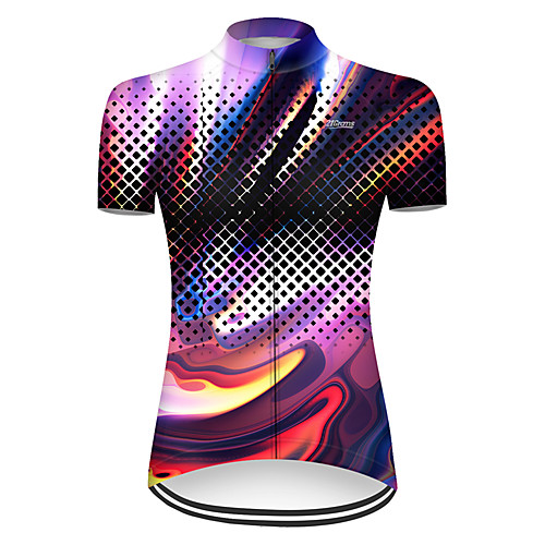 21Grams Women's Short Sleeve Cycling Jersey Nylon Polyester Violet Polka Dot 3D Gradient Bike Jersey Top Mountain Bike MTB Road Bike Cycling Breathable Quick Dry Ultraviolet Resistant Sports Clothing
21Grams Women's Short Sleeve Cycling Jersey Nylon Polyester Violet Polka Dot 3D Gradient Bike Jersey Top Mountain Bike MTB Road Bike Cycling Breathable Quick Dry Ultraviolet Resistant Sports Clothing