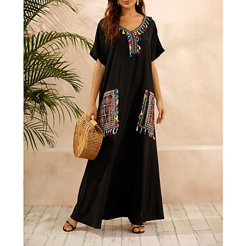 Women's Plus Size Kaftan Dress Maxi long Dress - Short Sleeves Print Summer V Neck Casual Boho Daily Loose 2020 Black S M L XL XXL XXXL XXXXL XXXXXL
Women's Plus Size Kaftan Dress Maxi long Dress - Short Sleeves Print Summer V Neck Casual Boho Daily Loose 2020 Black S M L XL XXL XXXL XXXXL XXXXXL