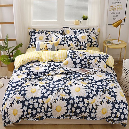 Daisy Flower Printed Black Duvet Cover Set, Ultra Soft and Easy Care, Bedding Queen Size Set, 4-Piece Duvet Cover Set
Daisy Flower Printed Black Duvet Cover Set, Ultra Soft and Easy Care, Bedding Queen Size Set, 4-Piece Duvet Cover Set