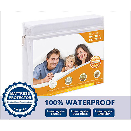 Mattress Protector Fitted Sheet Waterproof Hypoallergenic Deep Pocket Fitted Sheet 100%Waterproof Vinyl Free Anti-Dust Mite and Soft Breathable Single/Full/Queen/King (1 pc)
Mattress Protector Fitted Sheet Waterproof Hypoallergenic Deep Pocket Fitted Sheet 100%Waterproof Vinyl Free Anti-Dust Mite and Soft Breathable Single/Full/Queen/King (1 pc)
