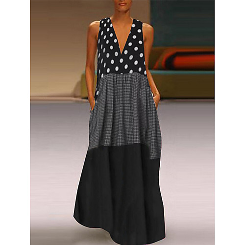 Women's A-Line Dress Maxi long Dress - Sleeveless Polka Dot Floral Summer Casual 2020 Black Red Yellow M L XL XXL XXXL XXXXL XXXXXL
Women's A-Line Dress Maxi long Dress - Sleeveless Polka Dot Floral Summer Casual 2020 Black Red Yellow M L XL XXL XXXL XXXXL XXXXXL