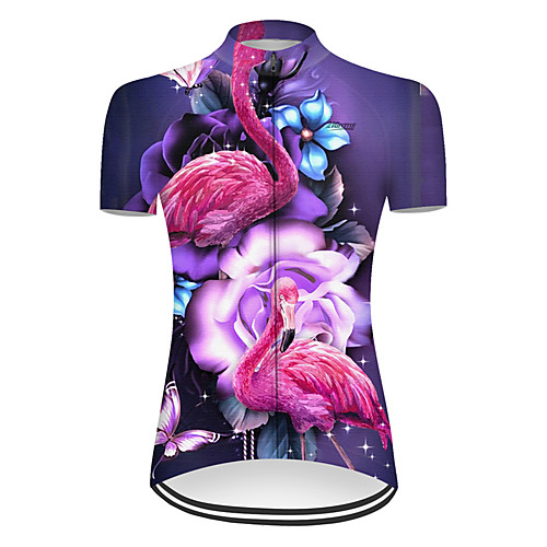 21Grams Women's Short Sleeve Cycling Jersey Nylon Polyester Violet Flamingo Animal Floral Botanical Bike Jersey Top Mountain Bike MTB Road Bike Cycling Breathable Quick Dry Ultraviolet Resistant
21Grams Women's Short Sleeve Cycling Jersey Nylon Polyester Violet Flamingo Animal Floral Botanical Bike Jersey Top Mountain Bike MTB Road Bike Cycling Breathable Quick Dry Ultraviolet Resistant