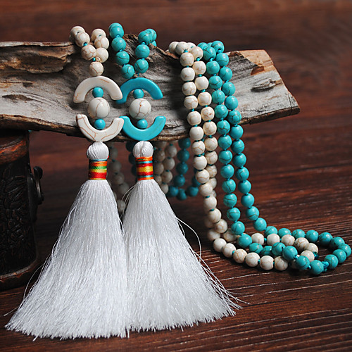 Women's Pendant Necklace Necklace Classic Lucky Ethnic Fashion Vintage Classic Stone Blue White 88 cm Necklace Jewelry 1pc For Party Evening Street Masquerade Beach Festival / Long Necklace
Women's Pendant Necklace Necklace Classic Lucky Ethnic Fashion Vintage Classic Stone Blue White 88 cm Necklace Jewelry 1pc For Party Evening Street Masquerade Beach Festival / Long Necklace