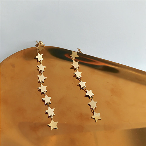 Women's Earrings Drop Star Statement Luxury Trendy Fashion Cool 18K Gold Plated Earrings Jewelry Gold For Formal Prom Date Street Festival
Women's Earrings Drop Star Statement Luxury Trendy Fashion Cool 18K Gold Plated Earrings Jewelry Gold For Formal Prom Date Street Festival