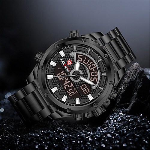 Men's Sport Watch Quartz Modern Style Sporty Stainless Steel Water Resistant / Waterproof Calendar / date / day Alarm Clock Analog - Digital Casual Outdoor - BlackGloden WhiteSilver Black
Men's Sport Watch Quartz Modern Style Sporty Stainless Steel Water Resistant / Waterproof Calendar / date / day Alarm Clock Analog - Digital Casual Outdoor - BlackGloden WhiteSilver Black