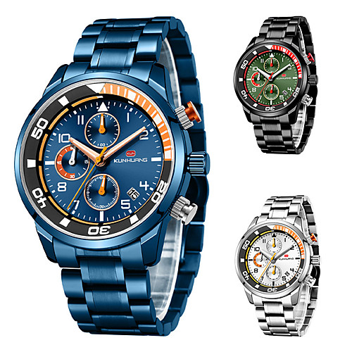 Men's Sport Watch Quartz Stylish Stainless Steel Water Resistant / Waterproof Calendar / date / day Noctilucent Analog Casual Cool - White Black Blue
Men's Sport Watch Quartz Stylish Stainless Steel Water Resistant / Waterproof Calendar / date / day Noctilucent Analog Casual Cool - White Black Blue