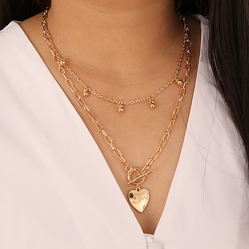 Women's Pendant Necklace Necklace Layered Necklace Stacking Stackable Heart Simple Classic Holiday Trendy Chrome Gold 55 cm Necklace Jewelry 1pc For Anniversary Party Evening Street Beach Festival
Women's Pendant Necklace Necklace Layered Necklace Stacking Stackable Heart Simple Classic Holiday Trendy Chrome Gold 55 cm Necklace Jewelry 1pc For Anniversary Party Evening Street Beach Festival