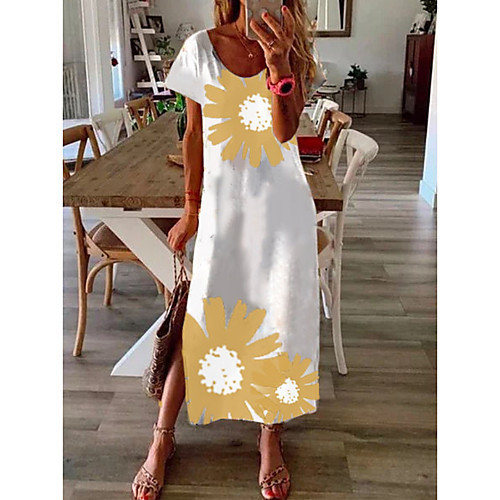 Women's A Line Dress Midi Dress Yellow White Short Sleeve Floral Summer Round Neck Casual 2021 S M L XL XXL 3XL
Women's A Line Dress Midi Dress Yellow White Short Sleeve Floral Summer Round Neck Casual 2021 S M L XL XXL 3XL