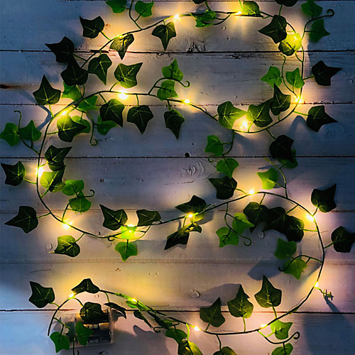 2M 20 LEDs Artificial Fake Creeper Green Leaf Ivy Vine LED String Lights Battery Operated Fairy Lights Wedding Birthday Garden Party Family Party Room Decoration Without Battery Delivery
2M 20 LEDs Artificial Fake Creeper Green Leaf Ivy Vine LED String Lights Battery Operated Fairy Lights Wedding Birthday Garden Party Family Party Room Decoration Without Battery Delivery