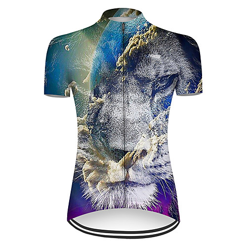 21Grams Women's Short Sleeve Cycling Jersey Nylon Polyester Black / Blue Gradient Animal Lion Bike Jersey Top Mountain Bike MTB Road Bike Cycling Breathable Quick Dry Ultraviolet Resistant Sports
21Grams Women's Short Sleeve Cycling Jersey Nylon Polyester Black / Blue Gradient Animal Lion Bike Jersey Top Mountain Bike MTB Road Bike Cycling Breathable Quick Dry Ultraviolet Resistant Sports