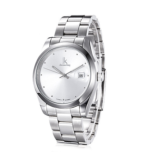 Men's Mechanical Watch Automatic self-winding Stainless Steel 30 m Water Resistant / Waterproof Calendar / date / day Day Date Analog Fashion Cool - Black / Silver WhiteSilver One Year Battery Life
Men's Mechanical Watch Automatic self-winding Stainless Steel 30 m Water Resistant / Waterproof Calendar / date / day Day Date Analog Fashion Cool - Black / Silver WhiteSilver One Year Battery Life