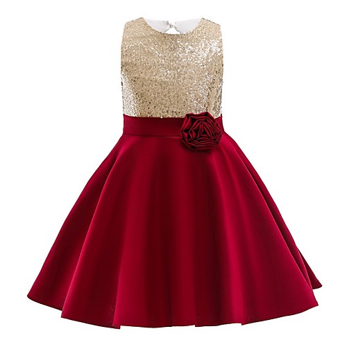 Ball Gown Knee Length Wedding / Party Flower Girl Dresses - Satin Chiffon Sleeveless Jewel Neck with Appliques / Paillette
Ball Gown Knee Length Wedding / Party Flower Girl Dresses - Satin Chiffon Sleeveless Jewel Neck with Appliques / Paillette