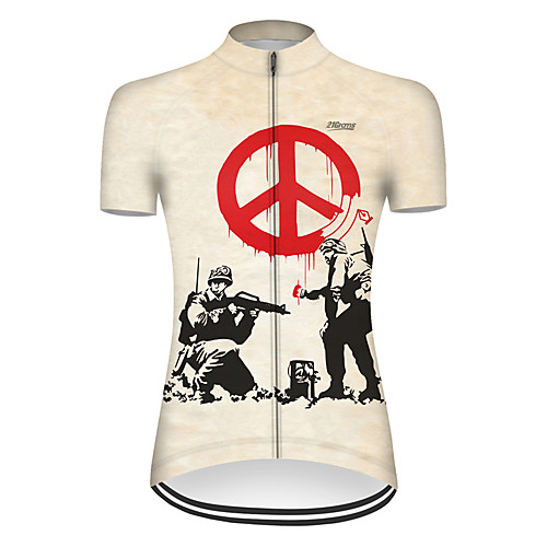 21Grams Women's Short Sleeve Cycling Jersey Nylon Polyester Yellow Novelty Peace & Love Bike Jersey Top Mountain Bike MTB Road Bike Cycling Breathable Quick Dry Ultraviolet Resistant Sports Clothing
21Grams Women's Short Sleeve Cycling Jersey Nylon Polyester Yellow Novelty Peace & Love Bike Jersey Top Mountain Bike MTB Road Bike Cycling Breathable Quick Dry Ultraviolet Resistant Sports Clothing