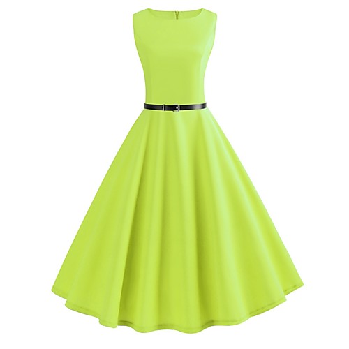 Women's A-Line Dress Knee Length Dress - Sleeveless Solid Color Summer Casual 2020 Green S M L XL XXL
Women's A-Line Dress Knee Length Dress - Sleeveless Solid Color Summer Casual 2020 Green S M L XL XXL