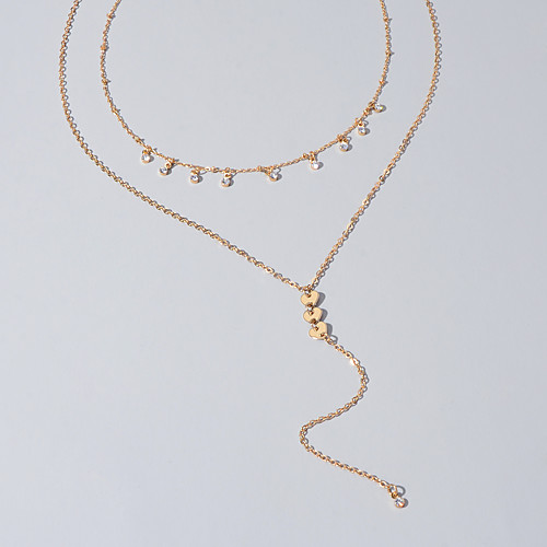 Women's Necklace Vertical / Gold bar Trendy Korean Fashion Modern Chrome Gold 59.5 cm Necklace Jewelry 2pcs For Wedding Party Evening Engagement Birthday Party Beach
Women's Necklace Vertical / Gold bar Trendy Korean Fashion Modern Chrome Gold 59.5 cm Necklace Jewelry 2pcs For Wedding Party Evening Engagement Birthday Party Beach