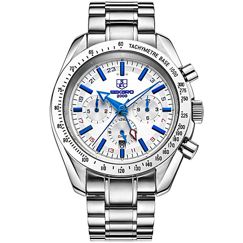 Men's Mechanical Watch Automatic self-winding Modern Style Stylish Stainless Steel Water Resistant / Waterproof Calendar / date / day Noctilucent Analog Fashion Big Face - White Black / White
Men's Mechanical Watch Automatic self-winding Modern Style Stylish Stainless Steel Water Resistant / Waterproof Calendar / date / day Noctilucent Analog Fashion Big Face - White Black / White