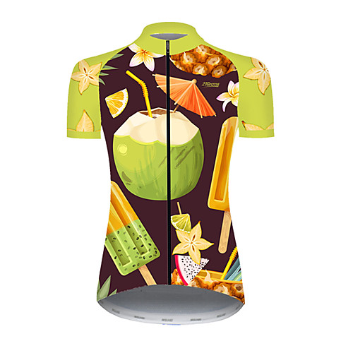 21Grams Women's Short Sleeve Cycling Jersey Nylon Polyester Green / Yellow Fruit Coconut Bike Jersey Top Mountain Bike MTB Road Bike Cycling Breathable Quick Dry Ultraviolet Resistant Sports Clothing
21Grams Women's Short Sleeve Cycling Jersey Nylon Polyester Green / Yellow Fruit Coconut Bike Jersey Top Mountain Bike MTB Road Bike Cycling Breathable Quick Dry Ultraviolet Resistant Sports Clothing