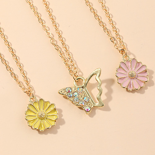 Women's Pendant Necklace Necklace Classic Butterfly Daisy Rustic Elegant Trendy Fashion Chrome Gold 45.5 cm Necklace Jewelry 3pcs For Party Evening Street Birthday Party Beach Festival
Women's Pendant Necklace Necklace Classic Butterfly Daisy Rustic Elegant Trendy Fashion Chrome Gold 45.5 cm Necklace Jewelry 3pcs For Party Evening Street Birthday Party Beach Festival