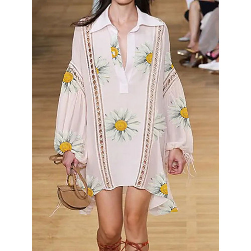 Women's Shirt Dress Short Mini Dress - Long Sleeve Geometric Summer Casual Chinoiserie 2020 Black Yellow S M L XL XXL
Women's Shirt Dress Short Mini Dress - Long Sleeve Geometric Summer Casual Chinoiserie 2020 Black Yellow S M L XL XXL