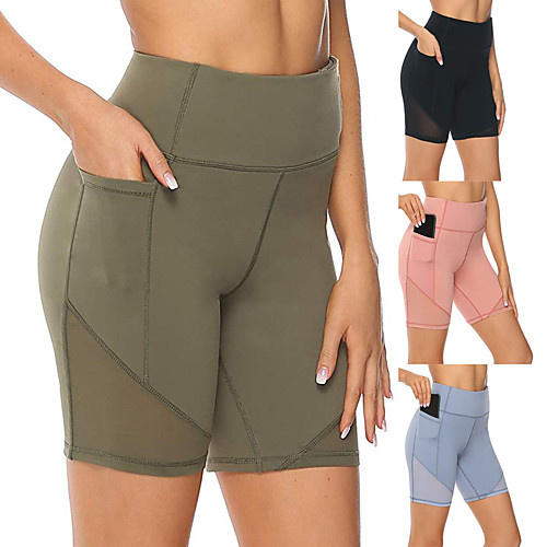Women's High Waist Yoga Shorts Pocket Patchwork Shorts Tummy Control Butt Lift Quick Dry Dark Grey White Black Mesh Yoga Fitness Running Sports Activewear High Elasticity
Women's High Waist Yoga Shorts Pocket Patchwork Shorts Tummy Control Butt Lift Quick Dry Dark Grey White Black Mesh Yoga Fitness Running Sports Activewear High Elasticity