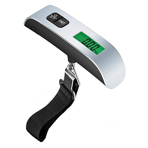 LCD Display Backlight Temperature Baggage Scale w/ 110lbs Capacity Portable Stainless Steel Hanging Luggage Weight Scale w/ Tare Function for Travelers - Silver
LCD Display Backlight Temperature Baggage Scale w/ 110lbs Capacity Portable Stainless Steel Hanging Luggage Weight Scale w/ Tare Function for Travelers - Silver