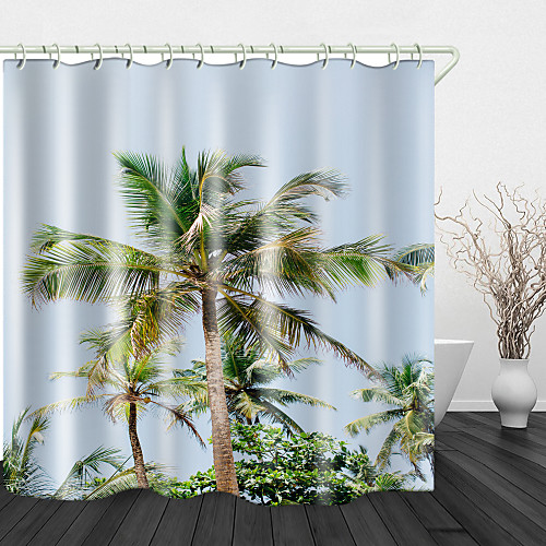 Tall Coconut Tree Digital Print Waterproof Fabric Shower Curtain for Bathroom Home Decor Covered Bathtub Curtains Liner Includes with Hooks
Tall Coconut Tree Digital Print Waterproof Fabric Shower Curtain for Bathroom Home Decor Covered Bathtub Curtains Liner Includes with Hooks