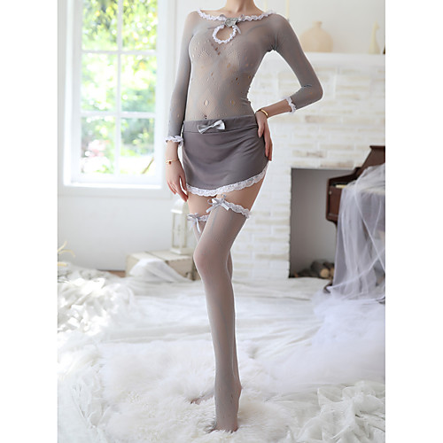 Women's Lace Backless Cut Out Suits Nightwear Jacquard Solid Colored Gray One-Size
Women's Lace Backless Cut Out Suits Nightwear Jacquard Solid Colored Gray One-Size